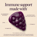 Nature's Way Elderberry Gummies back view showing ingredients