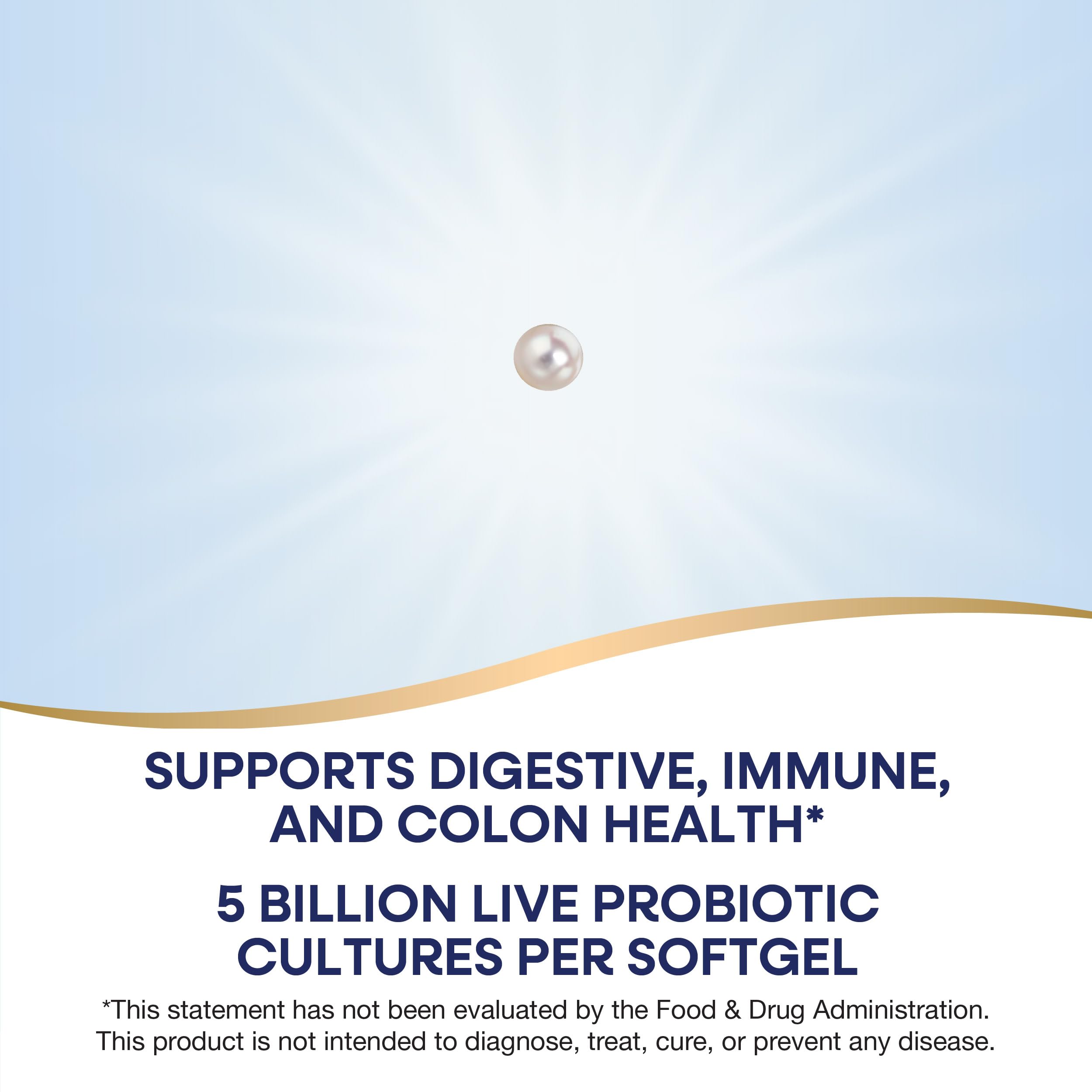 Nature's Way Elite Extra Strength Probiotic Pearls packaging side view