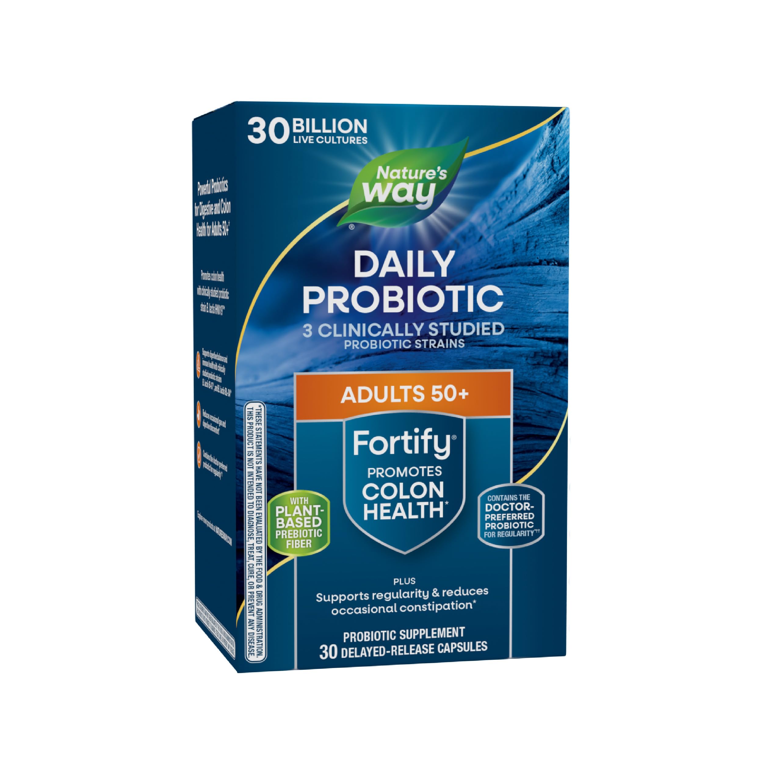 Nature's Way Fortify 50+ Probiotic capsules front view