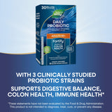 Nature's Way Fortify 50+ Probiotic capsules with dosage information