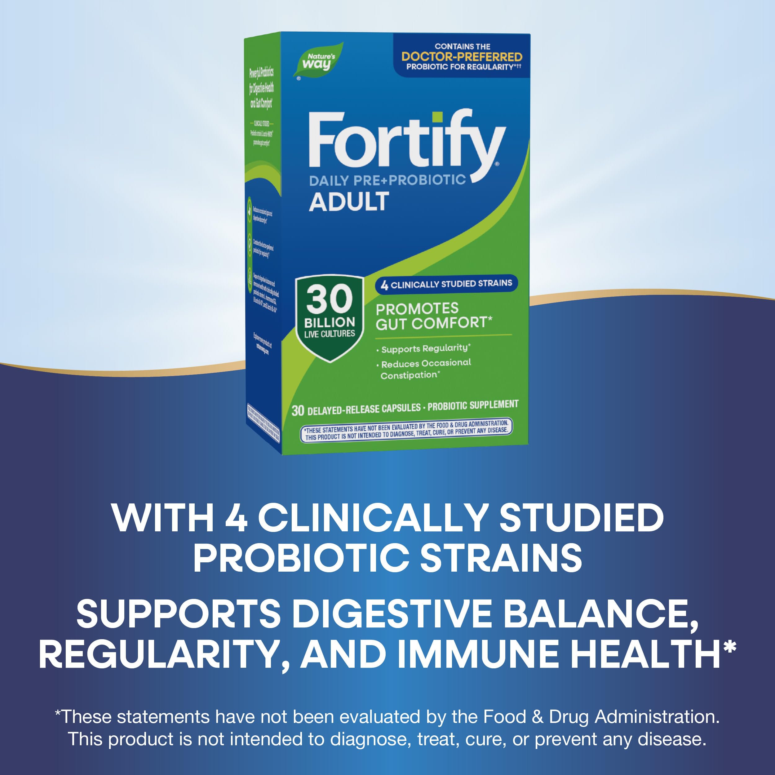 Nature's Way Fortify Daily Probiotic 30 Billion CFU ingredients list