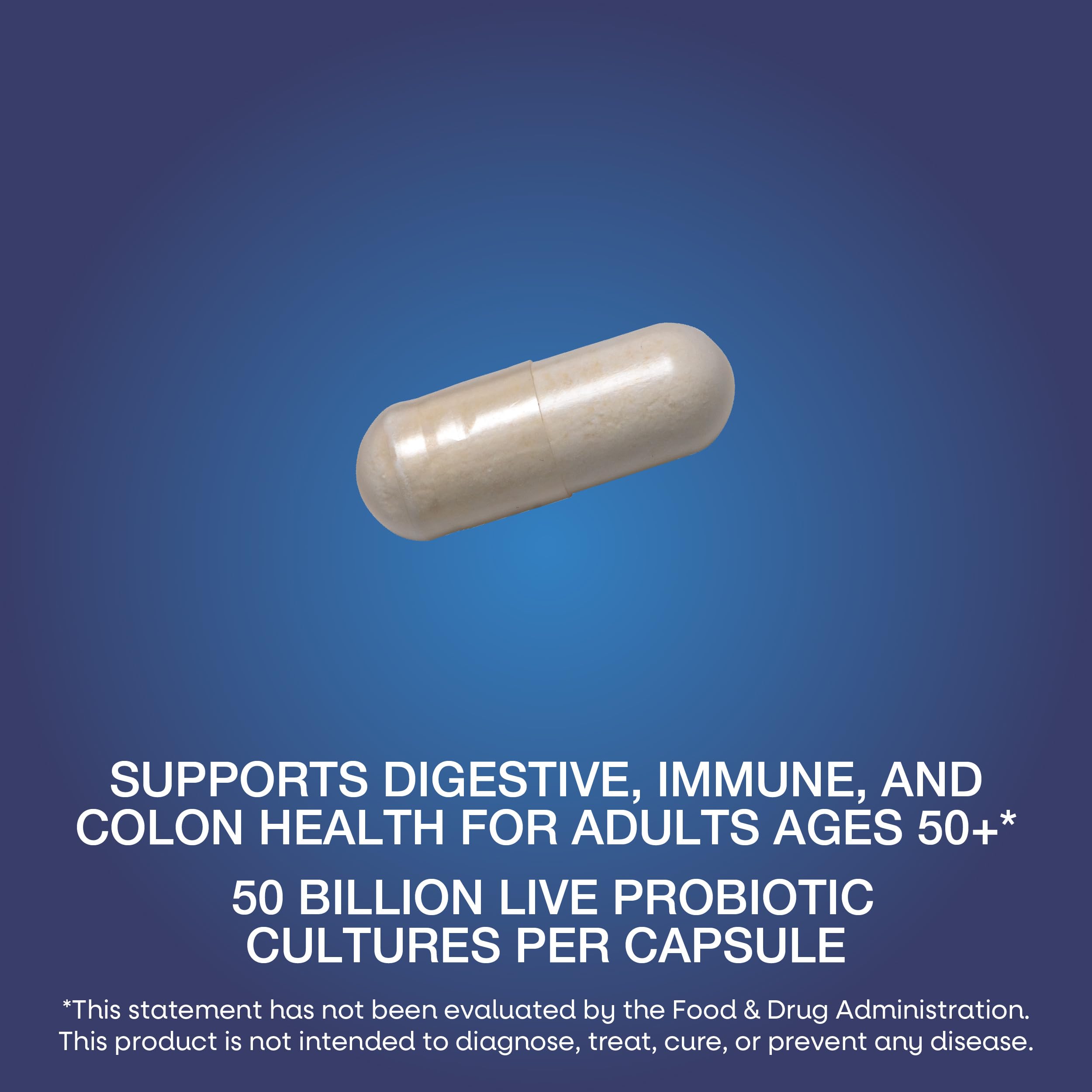 Nature's Way Fortify Extra Strength Probiotic 50 Billion CFU capsules on a wooden table