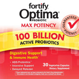 Nature's Way Fortify Optima Daily Probiotic 100 Billion CFU back view