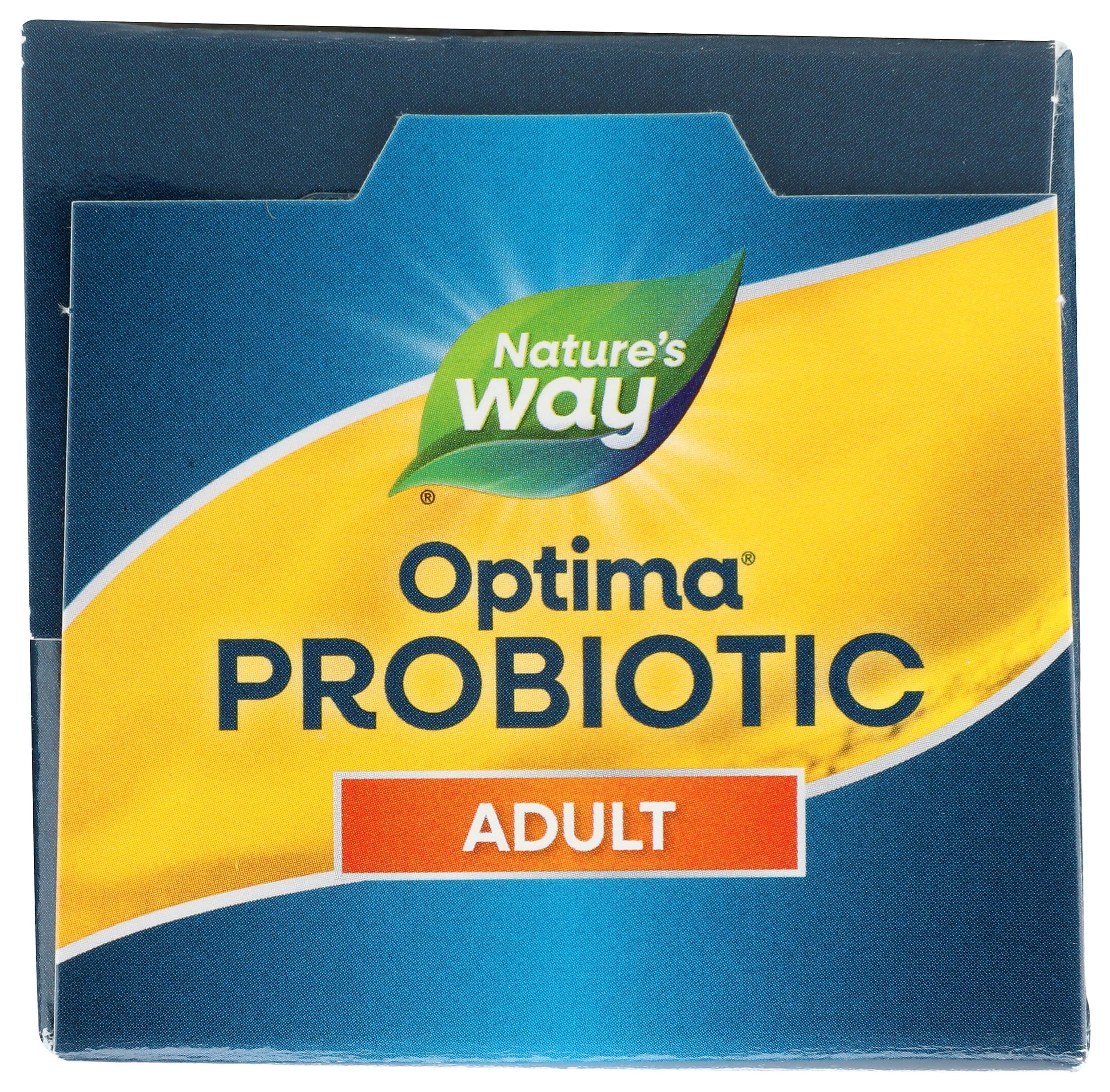 Nature's Way Fortify Optima Daily Probiotic 100 Billion CFU capsules on a table