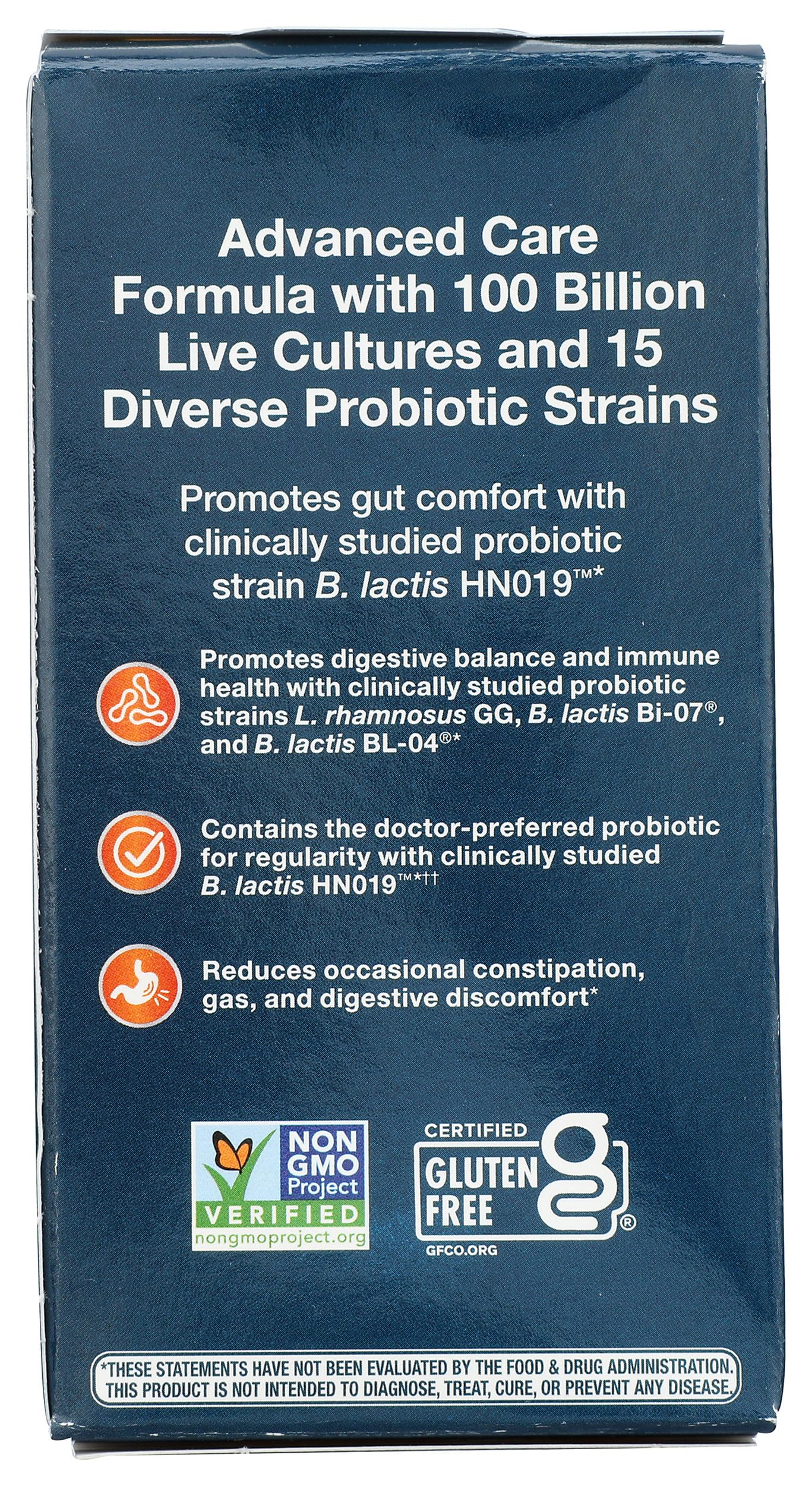 Nature's Way Fortify Optima Daily Probiotic 100 Billion CFU side view