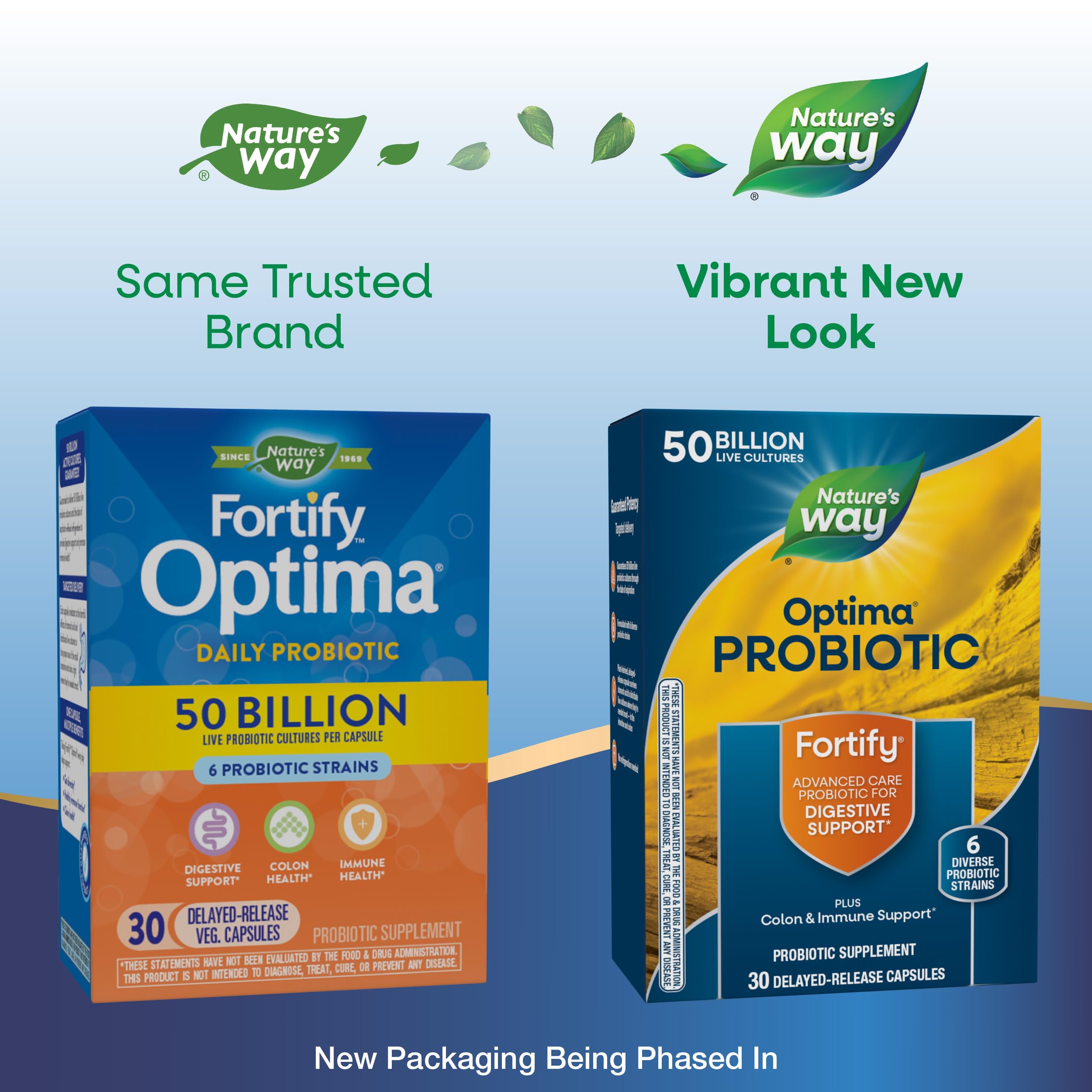 Nature's Way Fortify Optima Probiotic 50 Billion CFU side view