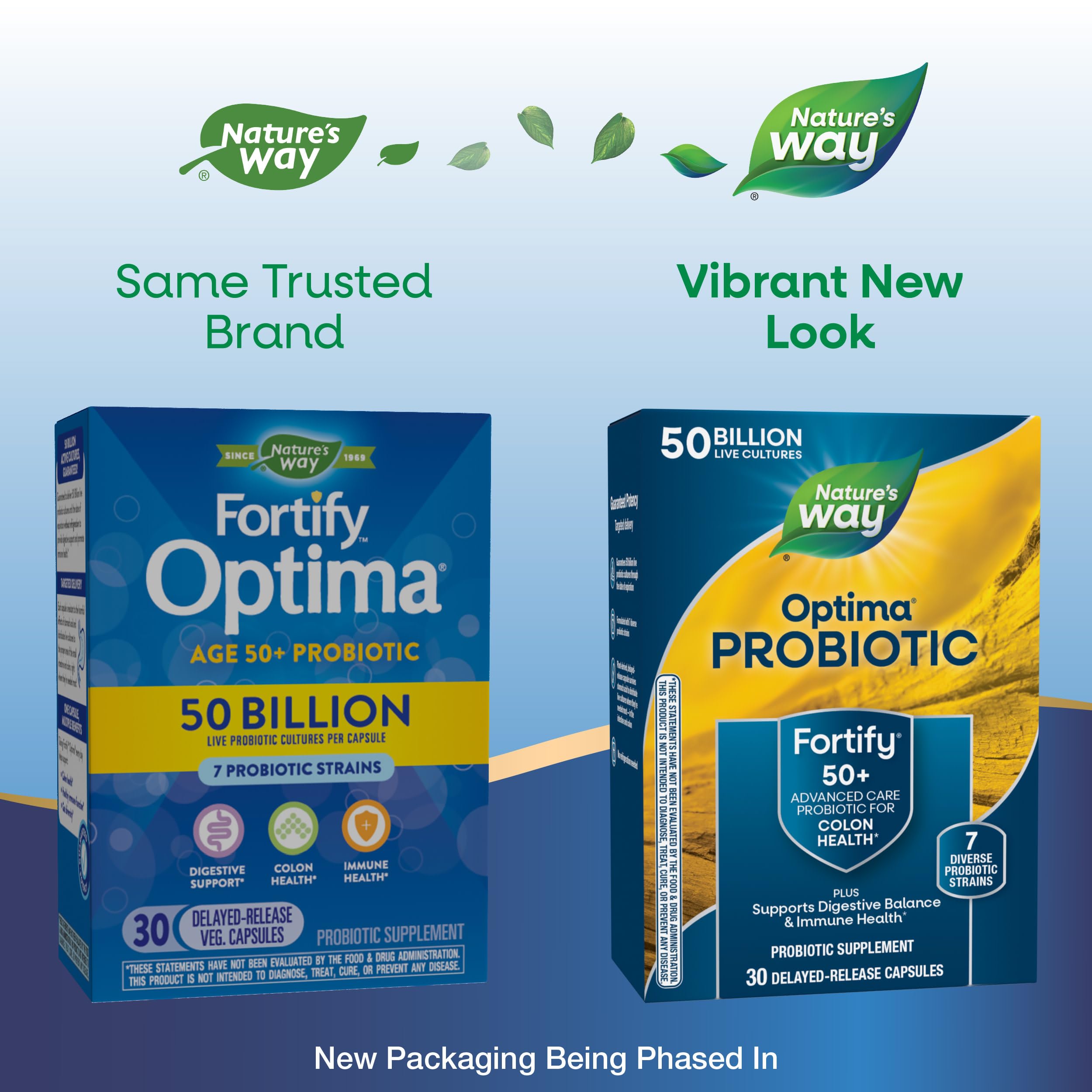 Nature's Way Fortify Optima Probiotic 50+ capsule close-up