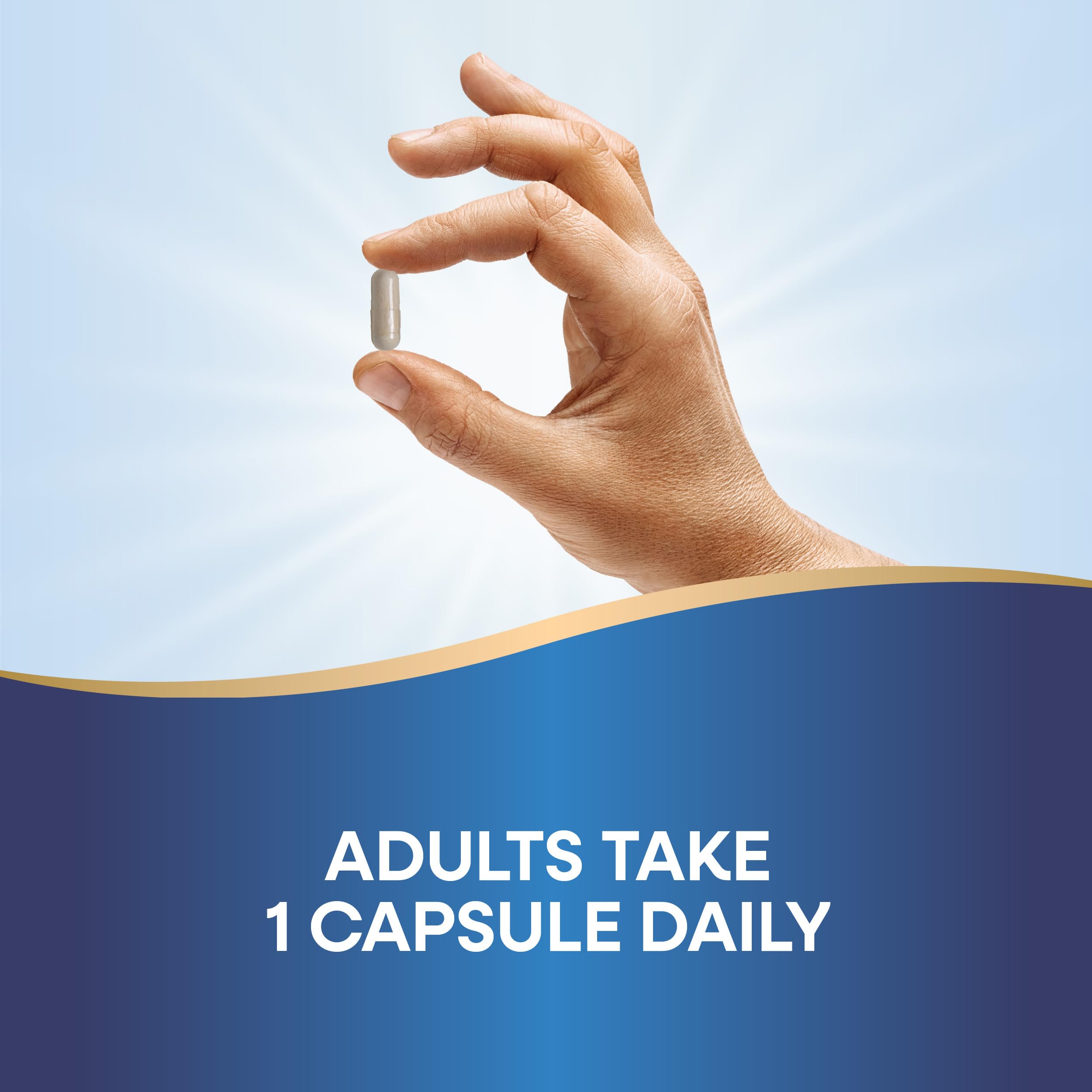 Nature's Way Fortify Optima Probiotic 50+ capsule in hand