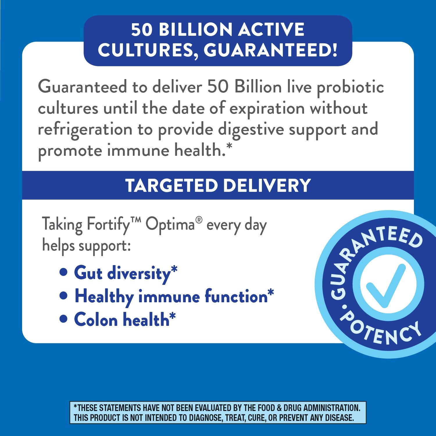 Nature's Way Fortify Optima Probiotic 50+ with a measuring spoon