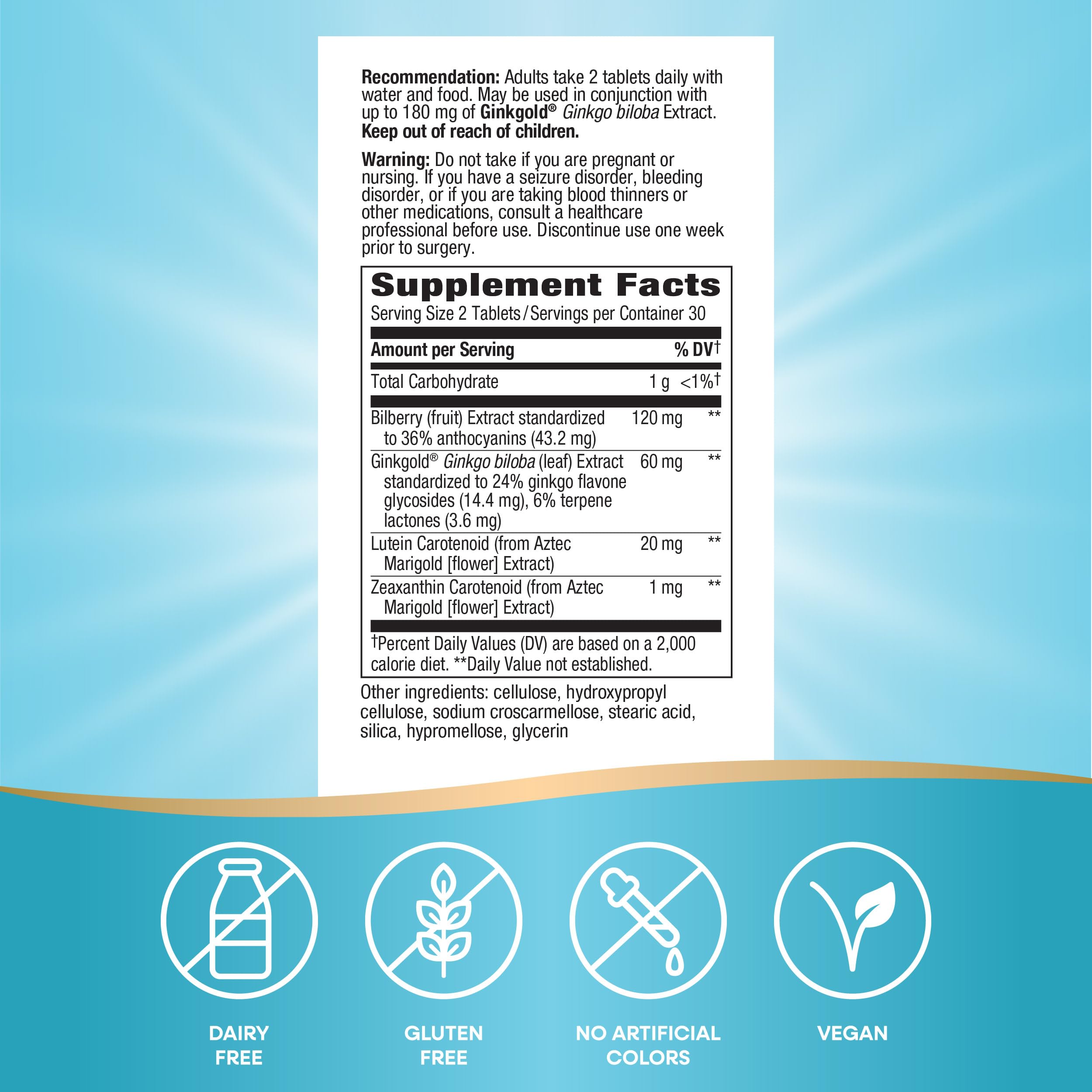 Nature's Way Ginkgold Eyes 68g supplement capsules