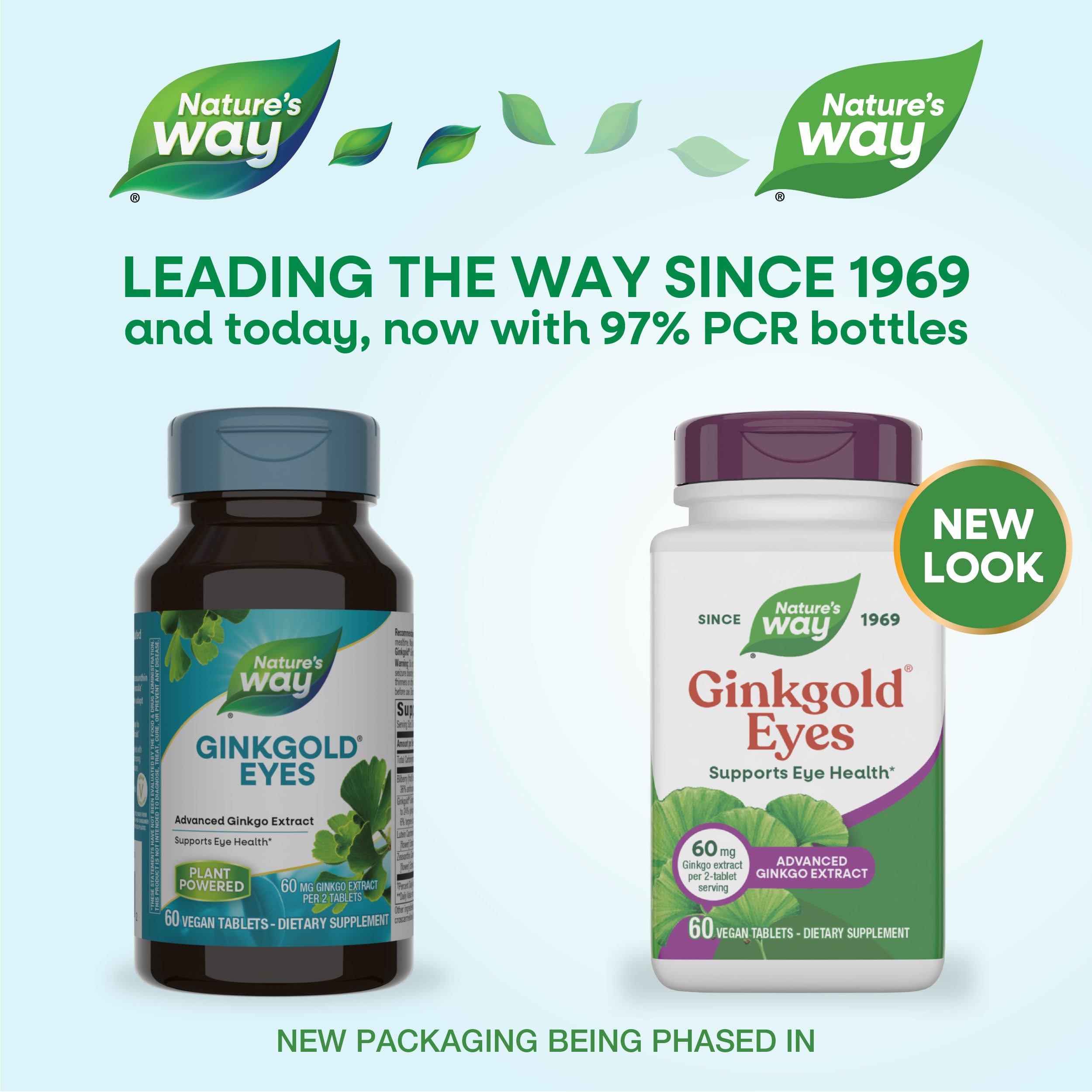 Nature's Way Ginkgold Eyes 68g supplement side view