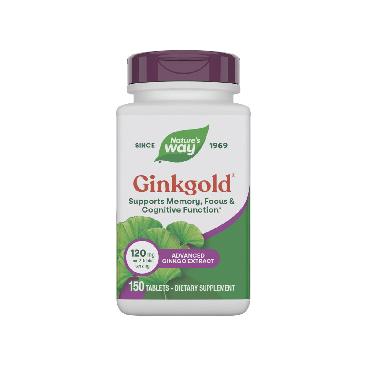 Nature's Way Ginkgold Ginkgo Biloba 77g front view