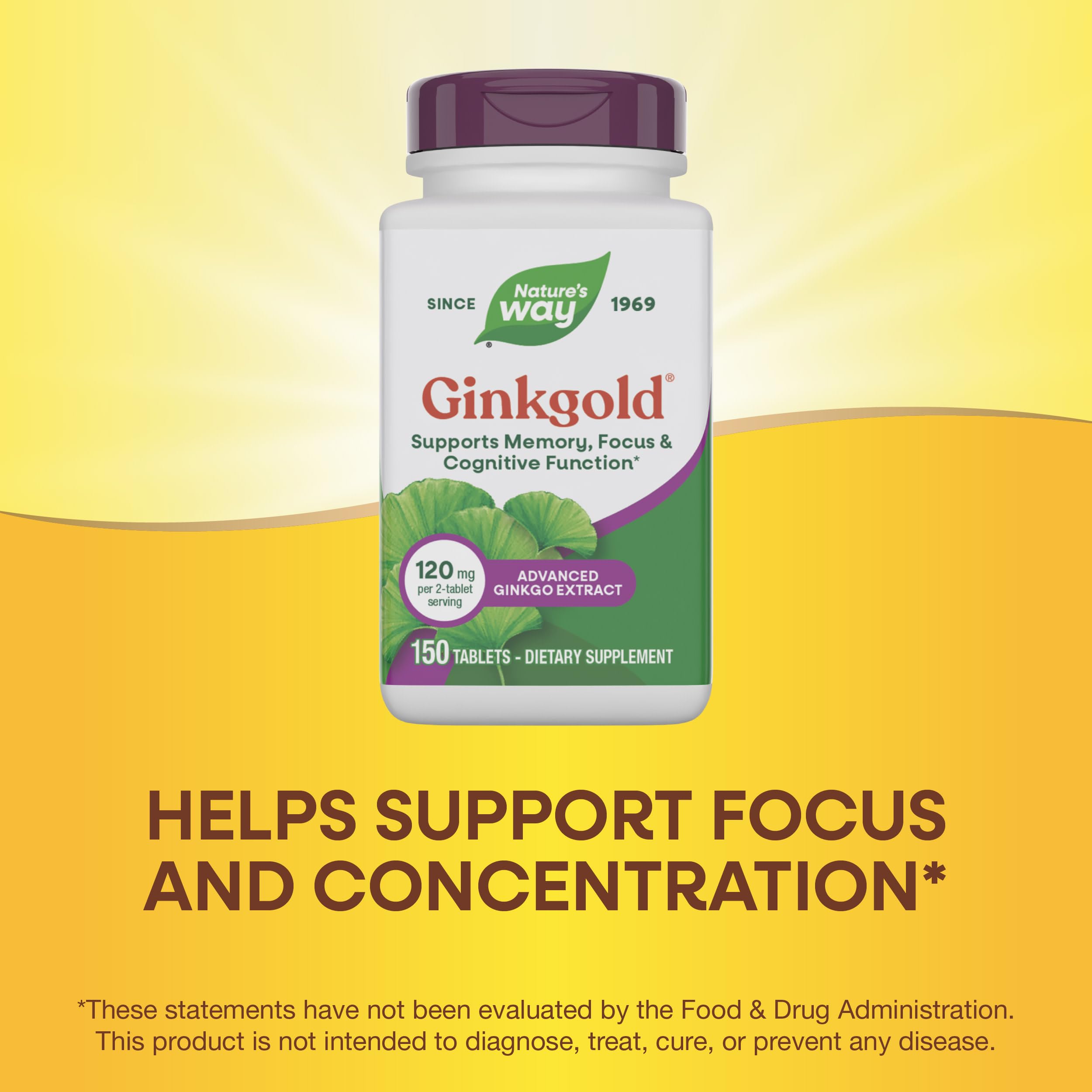 Nature's Way Ginkgold Ginkgo Biloba 77g packaging