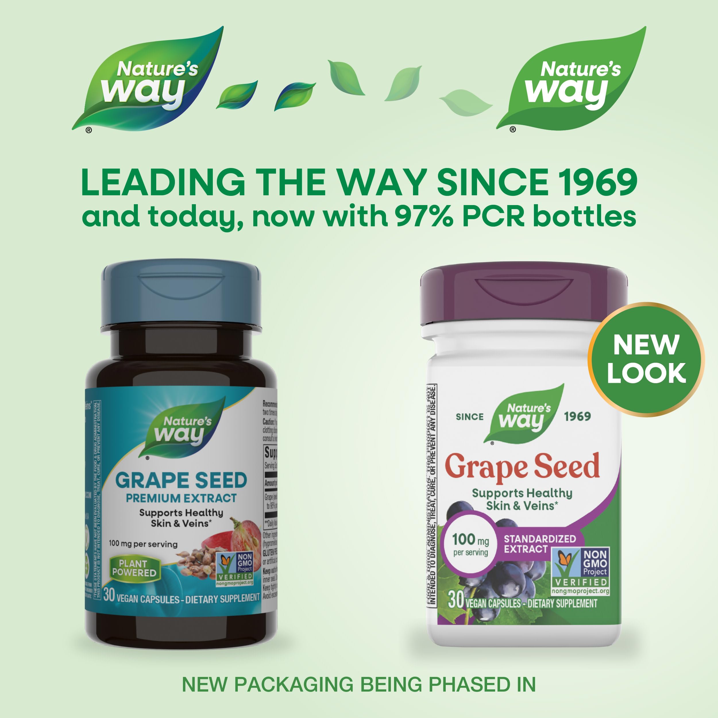 Nature's Way Grape Seed Extract 95% Polyphenols back view