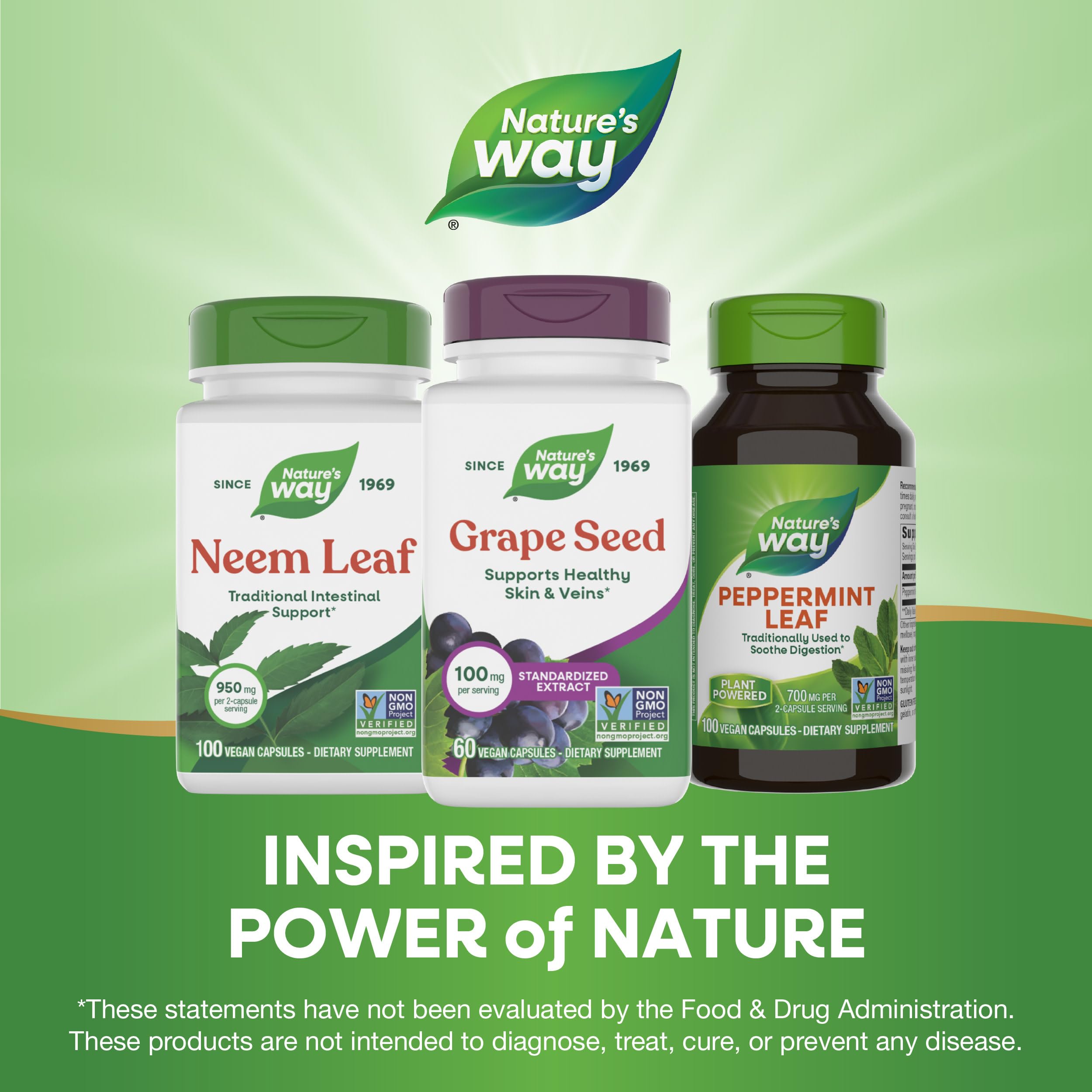 Nature's Way Grape Seed Extract 95% Polyphenols with a glass of water