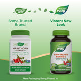 Nature's Way Hawthorn Berry Supplement 1080mg capsules on a table