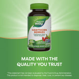 Nature's Way Hawthorn Berry Supplement 1080mg nutrition label