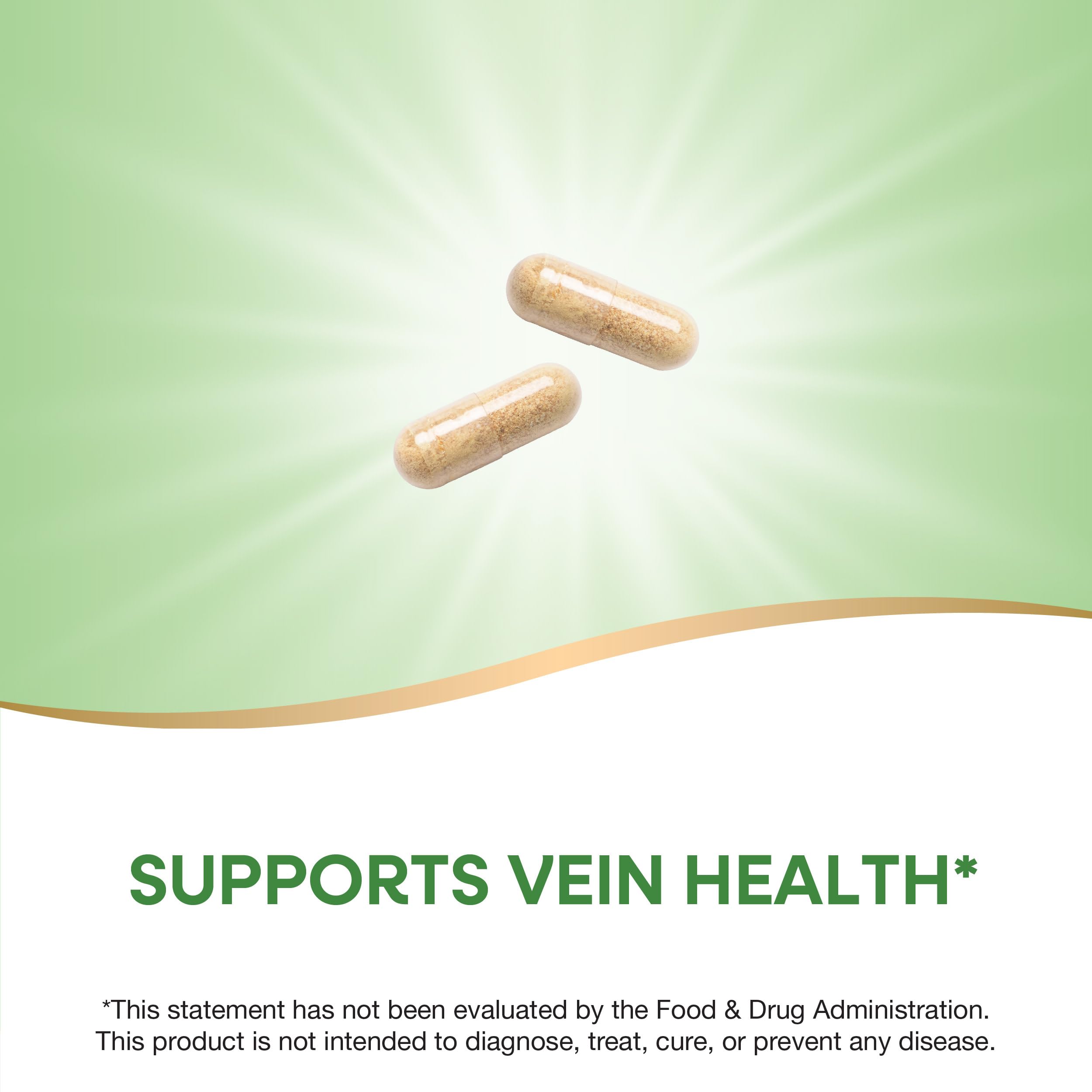 Nature's Way Hem-Care™ capsules on a wooden table