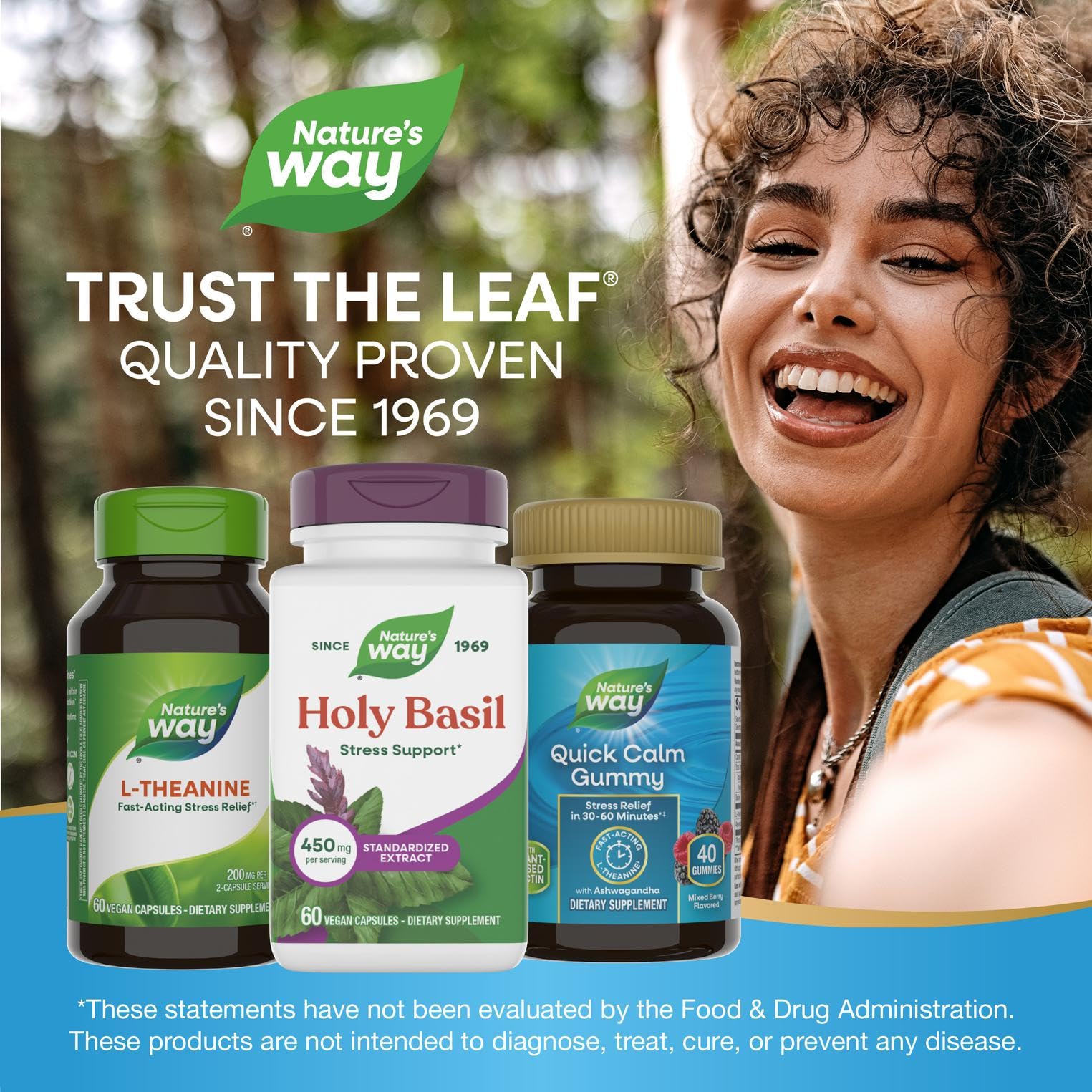 Nature's Way Holy Basil Supplement capsule close-up