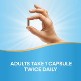 Nature's Way Holy Basil Supplement capsules in a hand