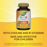 Nature's Way Kids Brain Builder Gummies with a child holding them