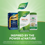 Nature's Way Krill Oil softgels with breakfast setting