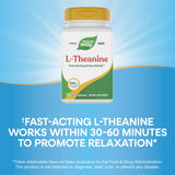 Nature's Way L-Theanine capsules in hand