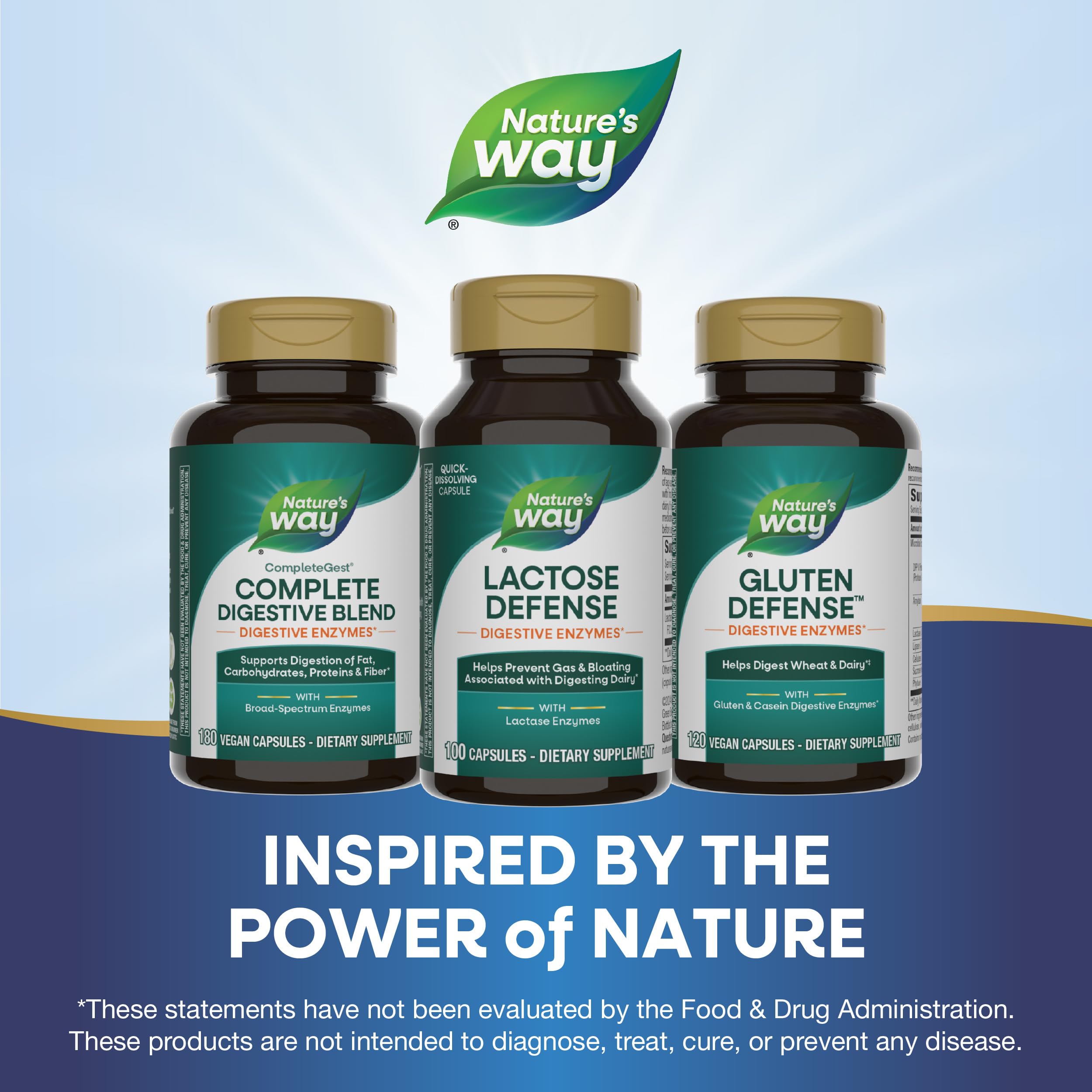 Nature's Way Lactose Defense multi-enzyme capsules ingredients list