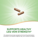 Nature's Way Leg Veins supplement packaging with dimensions