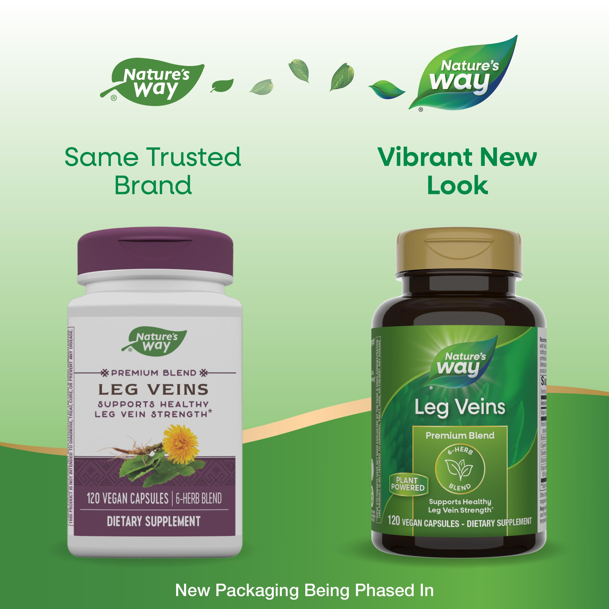 Nature's Way Leg Veins Support Blend 60 Capsules back view