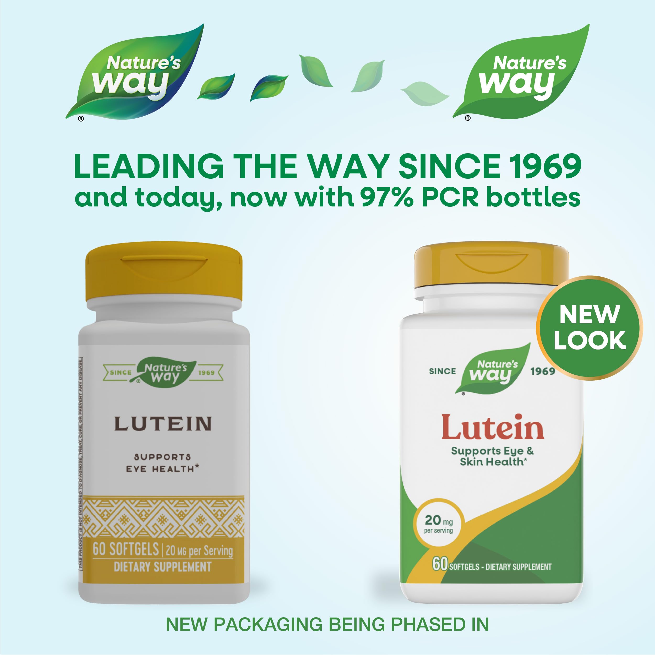 Nature's Way Lutein Supplement bottle side view