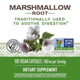 Nature's Way Marshmallow Root Capsules on a wooden table