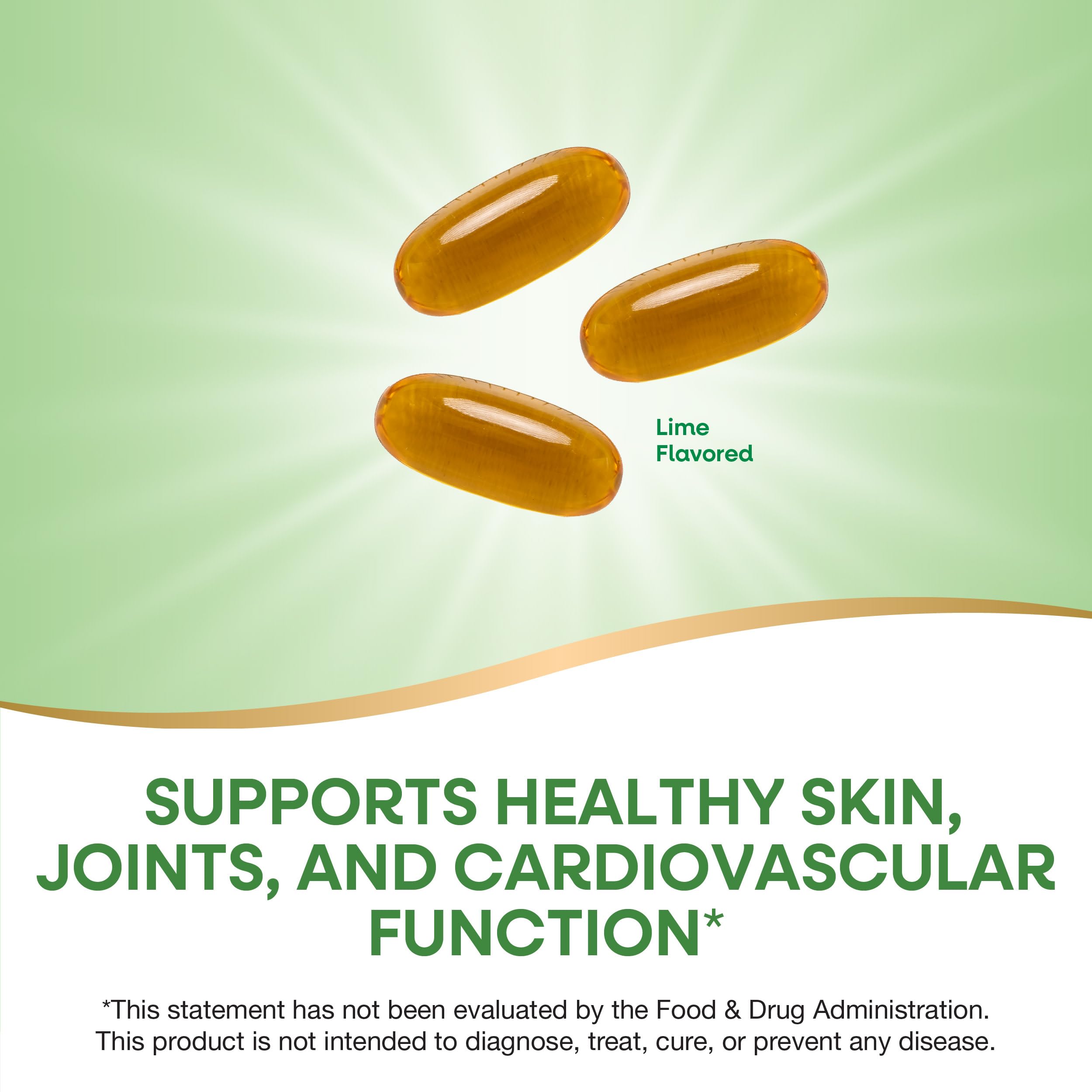 Nature's Way Mega 3/6/9 Omega Oil Blend 645mg softgels side view