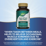 Nature's Way Mega-Zyme 95g tablets on a wooden surface