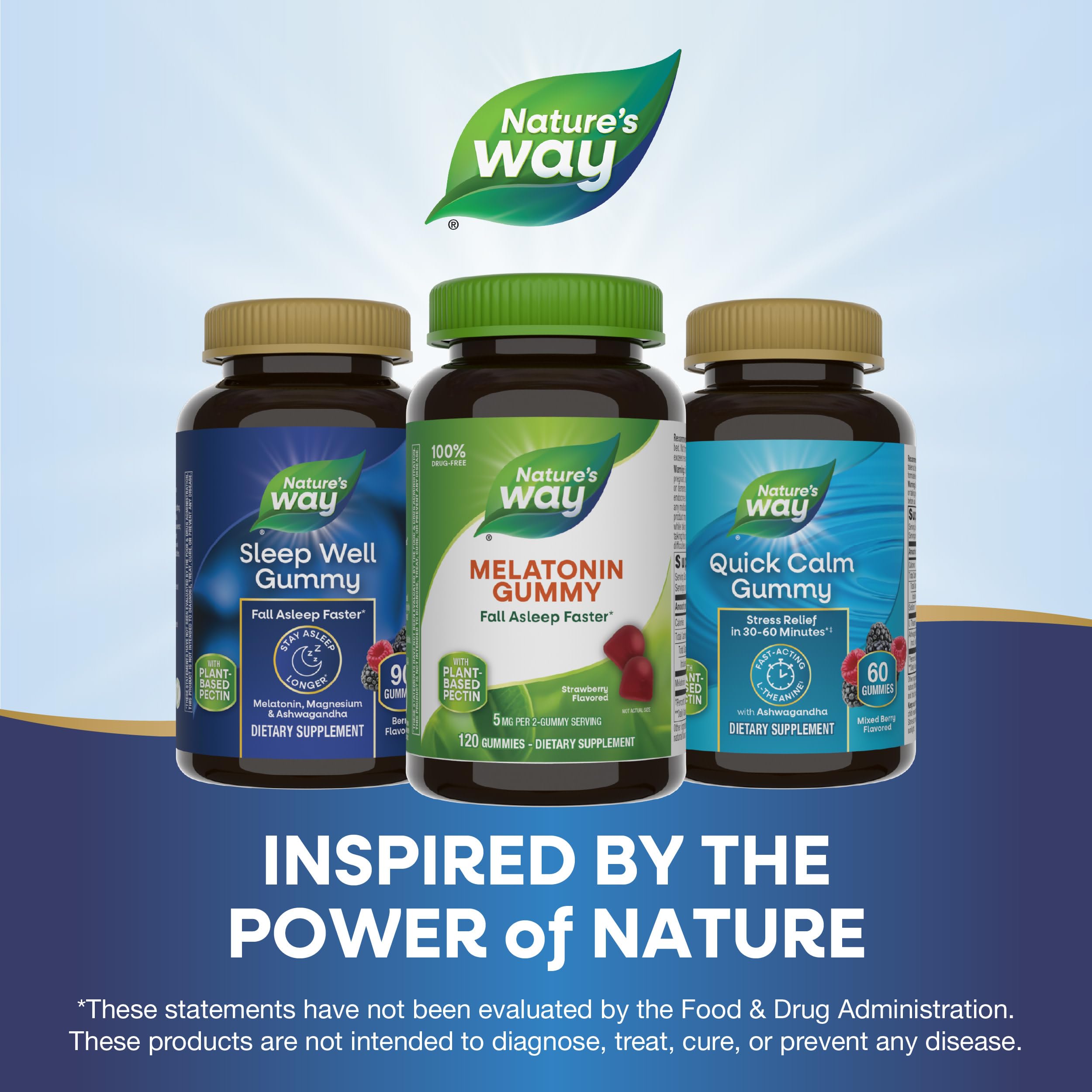Nature's Way Melatonin Gummies 5mg gummies on a wooden table