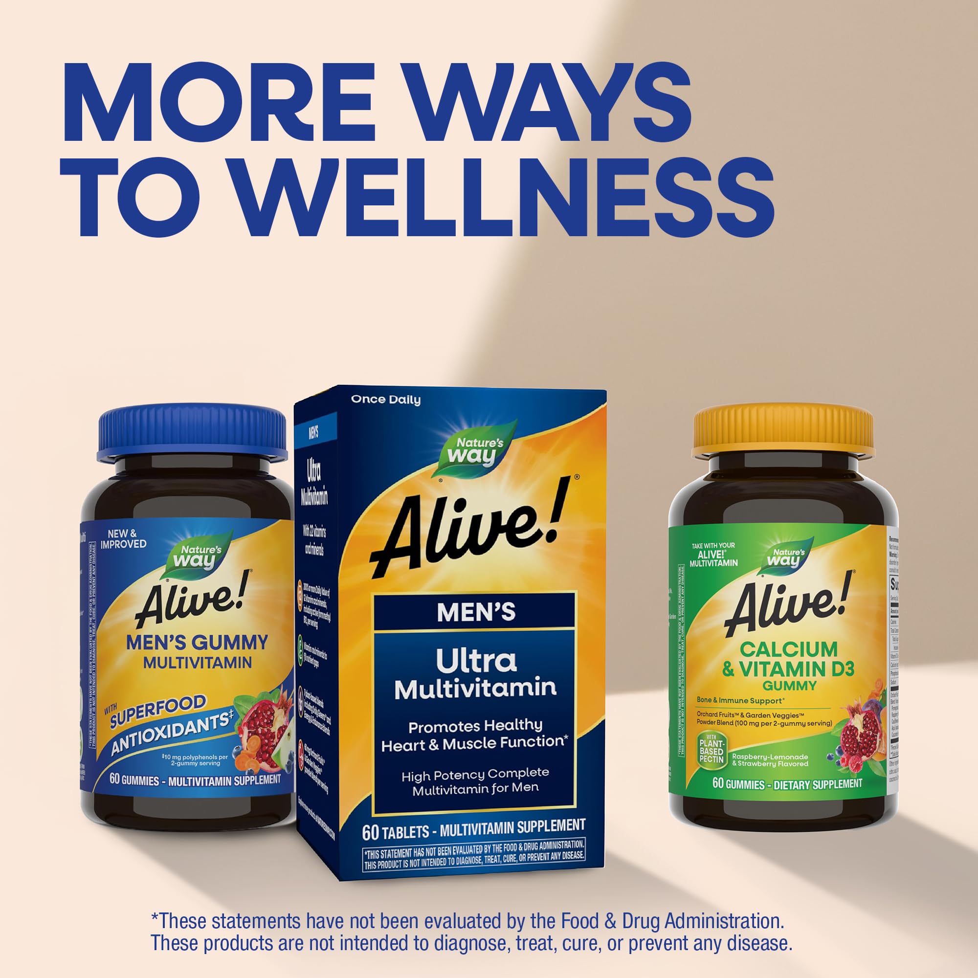 Nature's Way Men's Multivitamin Gummies with fresh fruits
