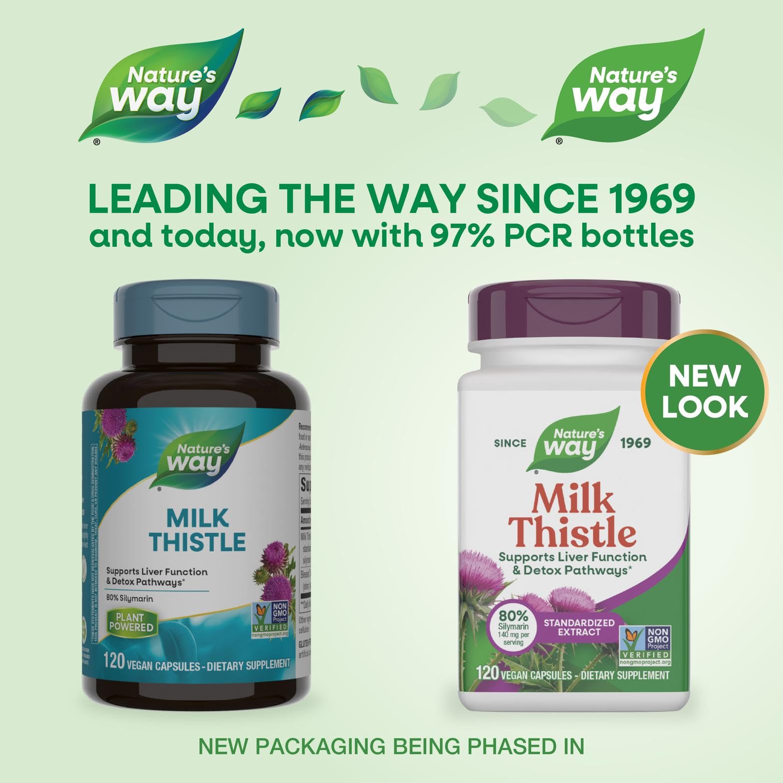 Nature's Way Milk Thistle Supplement 140mg capsule close-up