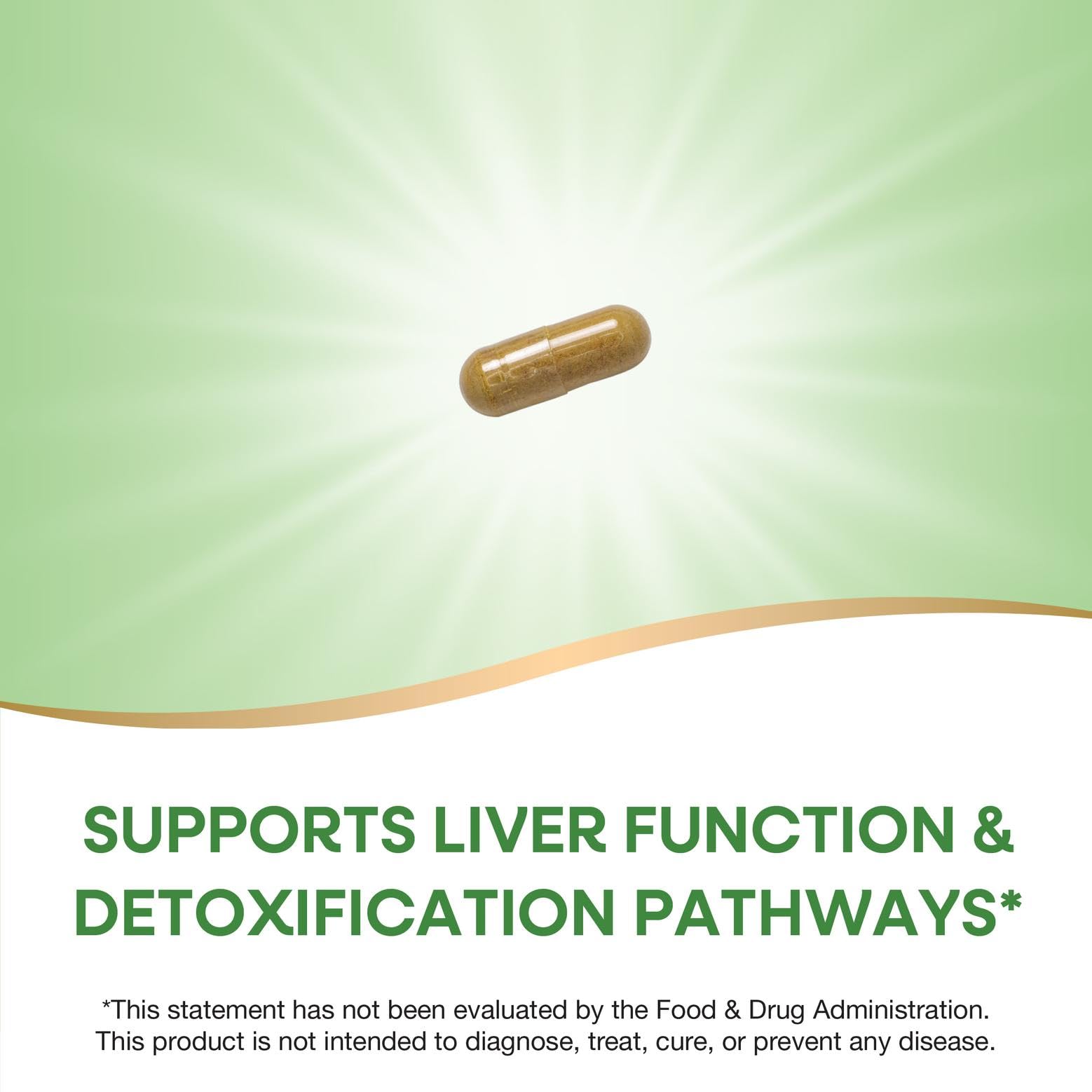 Nature's Way Milk Thistle Supplement 140mg on a wooden table