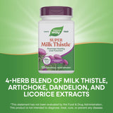 Nature's Way Milk Thistle Supplement bottle back view