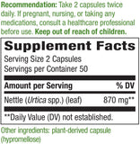 Nature's Way Nettle Herbal Supplement 340g packaging