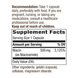 Nature's Way Niacinamide Vitamin B3 Non-Flushing 95g capsule close-up