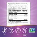 Nature's Way Olive Leaf Extract 250mg Vegan Capsules with a measuring spoon