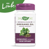Nature's Way Oregano Oil Capsules back view with ingredient list