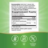 Nature's Way Pantothenic Acid Vitamin B5 500mg capsules on a wooden table