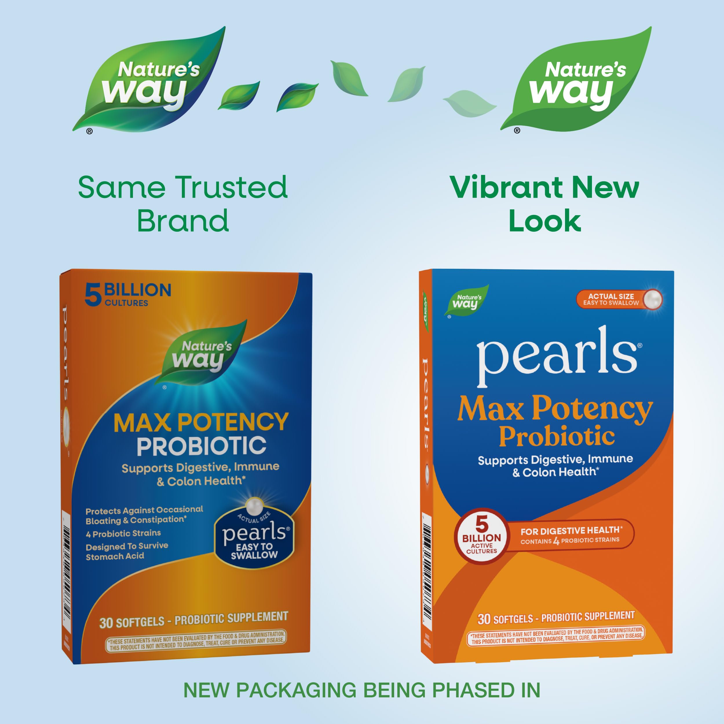 Nature's Way Pearls Max Potency Probiotic softgel back view