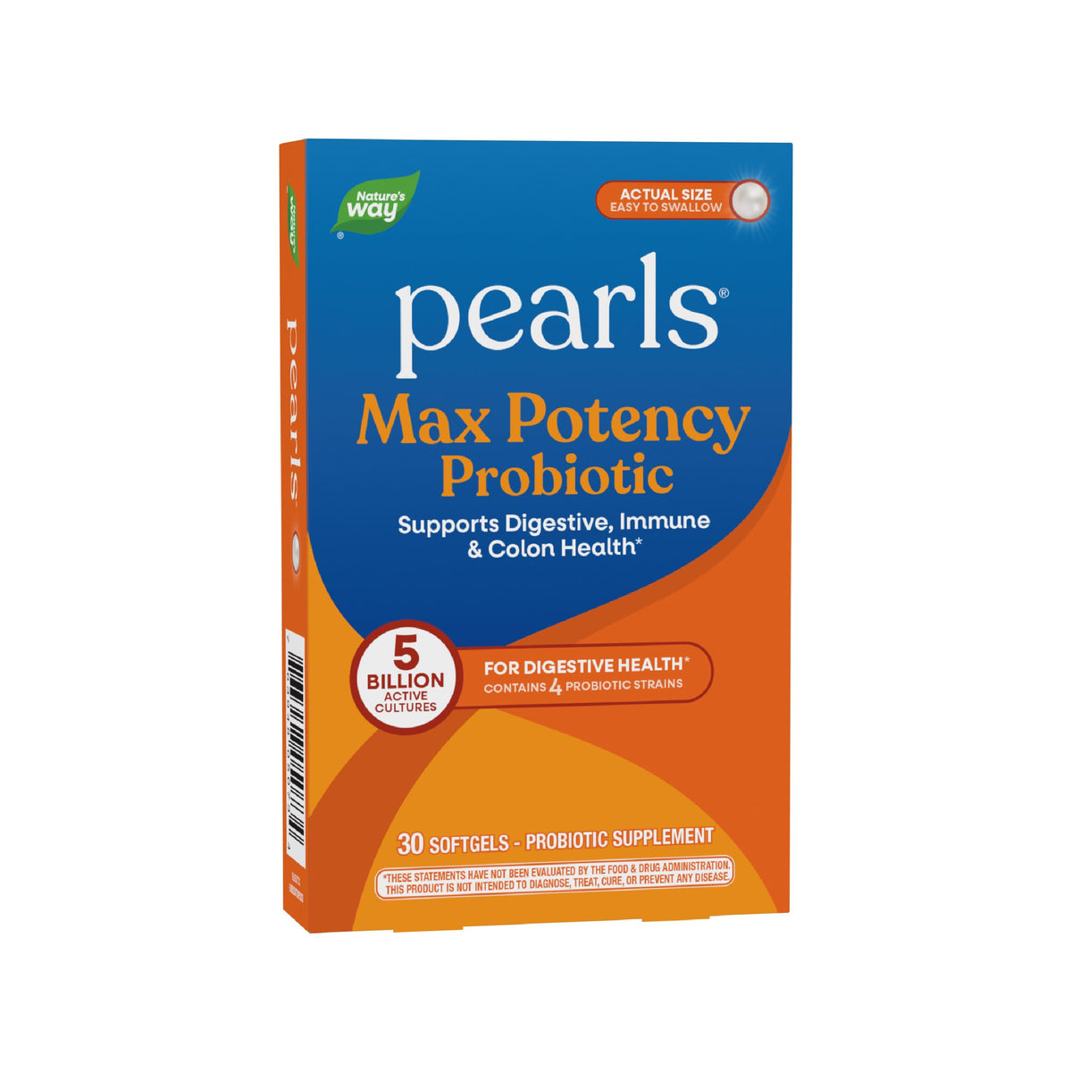 Nature's Way Pearls Max Potency Probiotic softgel front view