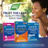 Nature's Way Pearls Max Potency Probiotic softgel on a table