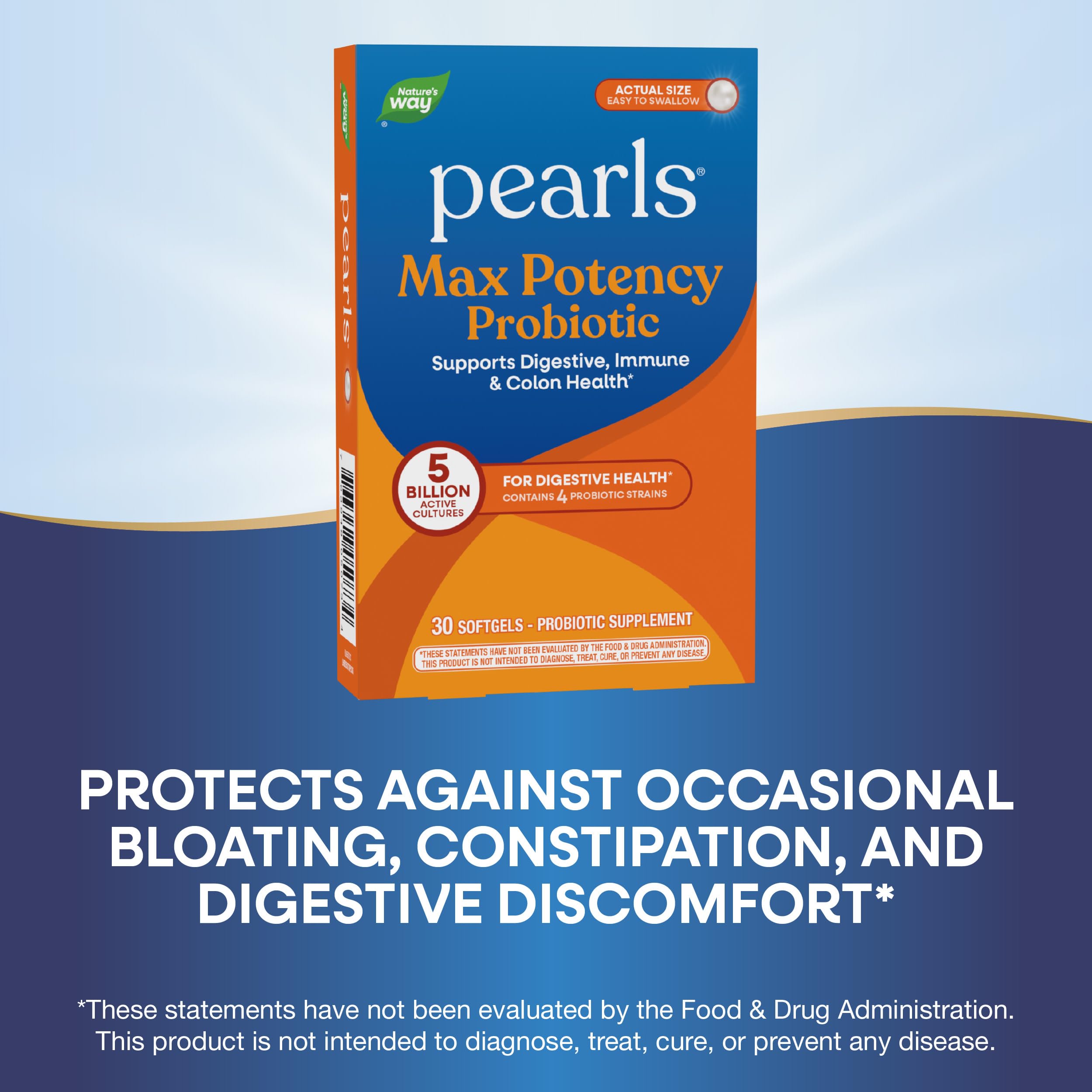 Nature's Way Pearls Max Potency Probiotic softgel with packaging