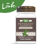 Nature's Way Pepogest Softgels back view with ingredient list