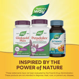 Nature's Way Petadolex Pro-Active supplement back view with nutritional information